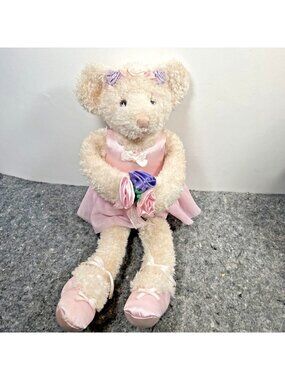 Ariella Ballerina Bear Plush Stuffed Animal Russ Berrie Co. Collectible Pink